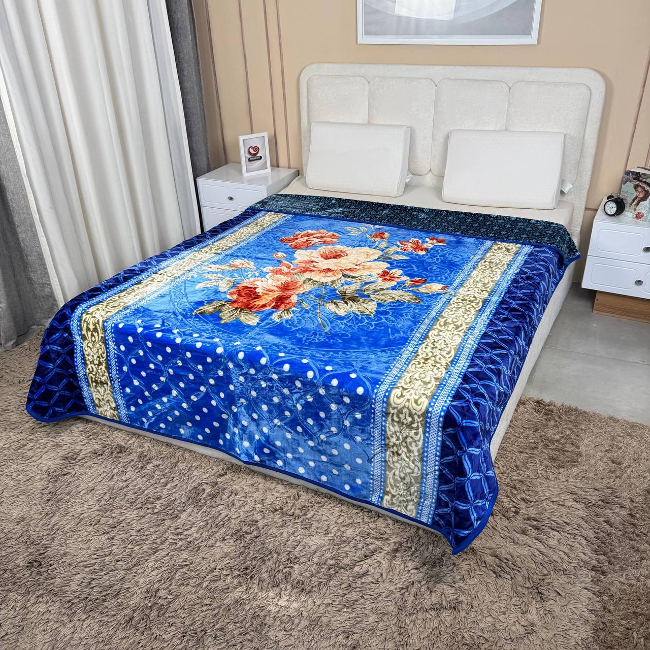 پتو ضخیم 2نفره ۴کیلویی برند home max کد۹